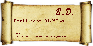 Bazilidesz Diána névjegykártya